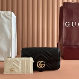 GG Marmont small shoulder bag Shine Metal